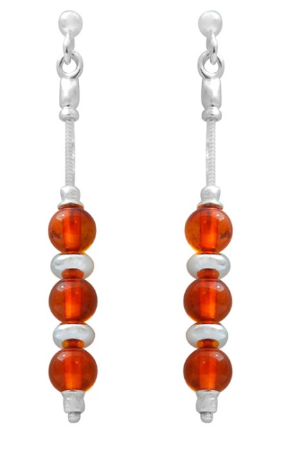 Go to product Cognac amber earrings