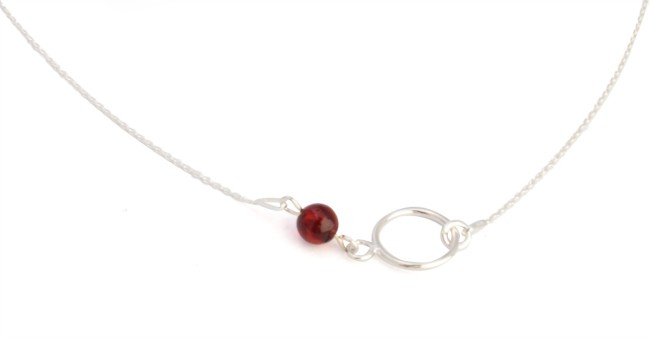 Przejdź do produktu Naszyjnik z koniakowym bursztynem