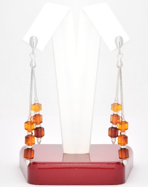Go to product Mixed colors amber earrings