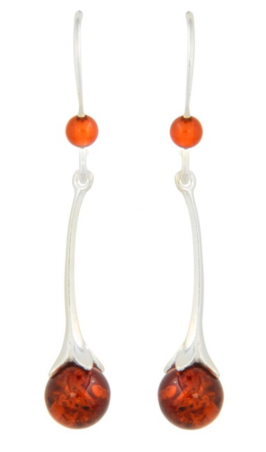 Go to product Cognac amber earrings 