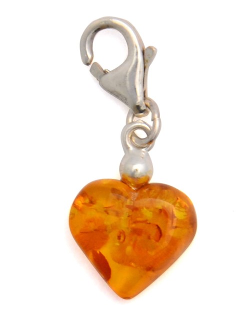 Go to product Cognac amber pendant Heart