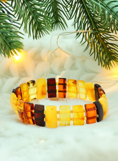 Go to product Mixed colors amber bracelet
