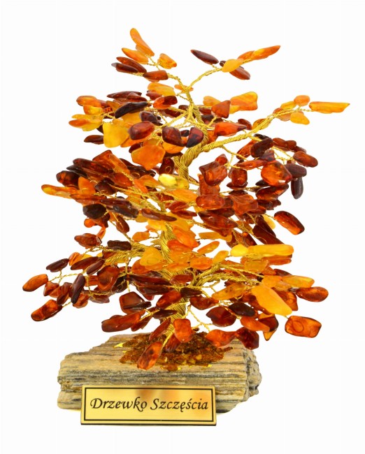 Go to product Tree of good luck with yellow and cognac amber