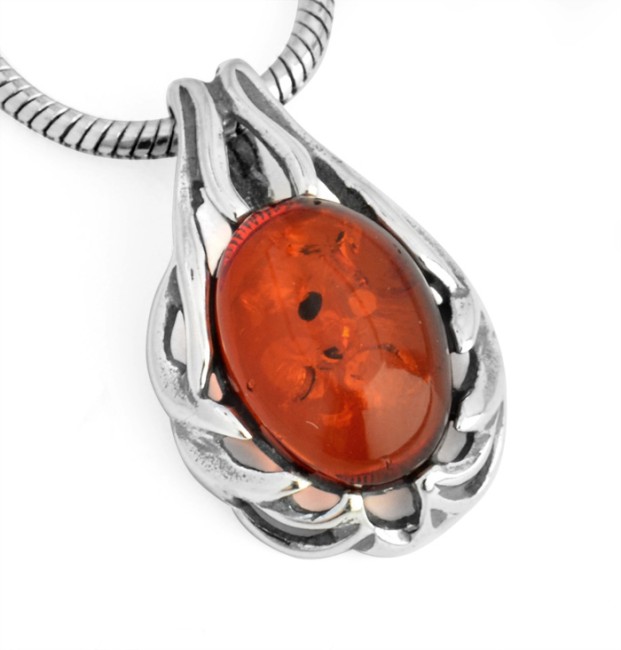 Przejdź do produktu Naszyjnik z koniakowym bursztynem