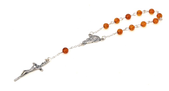 Przejdź do produktu Różaniec z koniakowym bursztynem