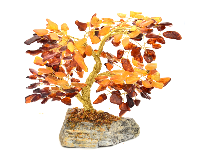 Przejdź do produktu Drzewko szczęścia z koniakowym i cytrynowym bursztynem