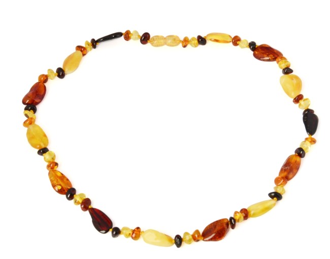 Go to product Mixed colors amber necklace