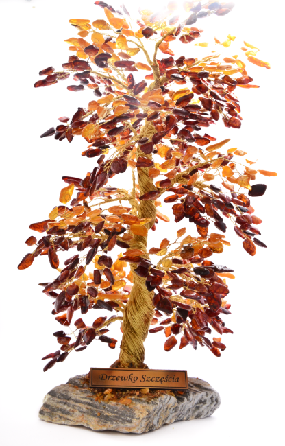 Go to product Royal Tree of good luck with yellow and cognac amber