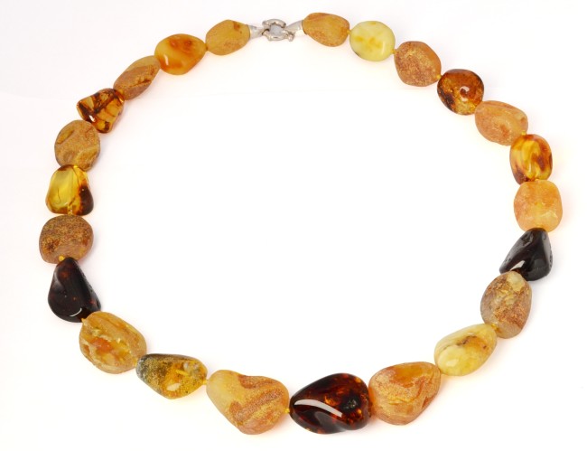 Go to product Mixed colors amber necklace