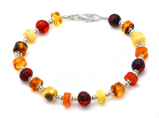 Go to product Mixed colour amber bracelet