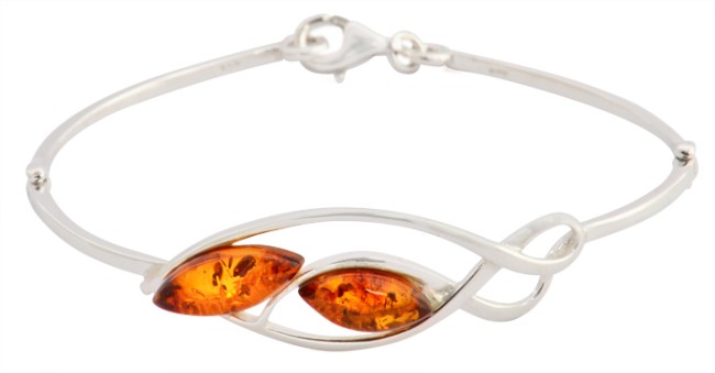 Przejdź do produktu Bransoleta z koniakowym bursztynem