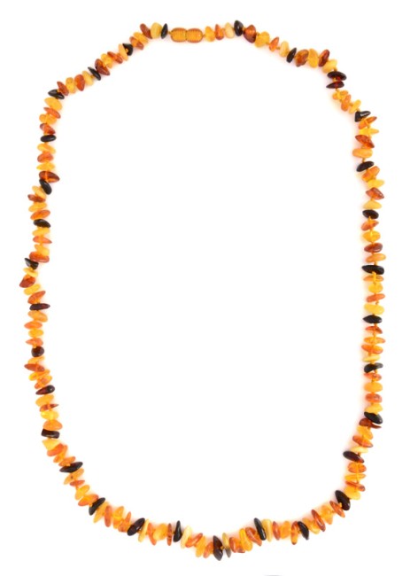 Przejdź do produktu Naszyjnik z mlecznym, cytrynowym, wiśniowym i koniakowym bursztynem - długi