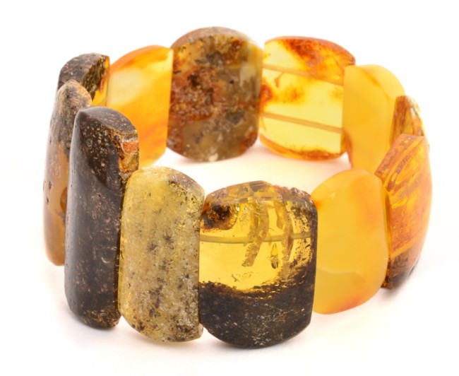 Go to product Yellow and cognac amber bracelet