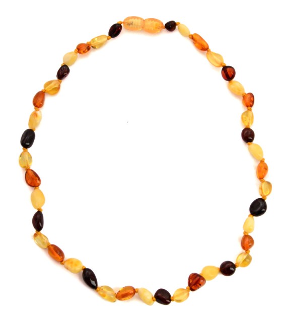 Go to product Mixed colors amber necklace
