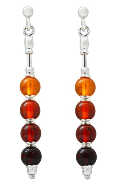 Go to product Mixed colors amber earrings