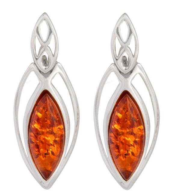 Go to product Cognac amber earrings